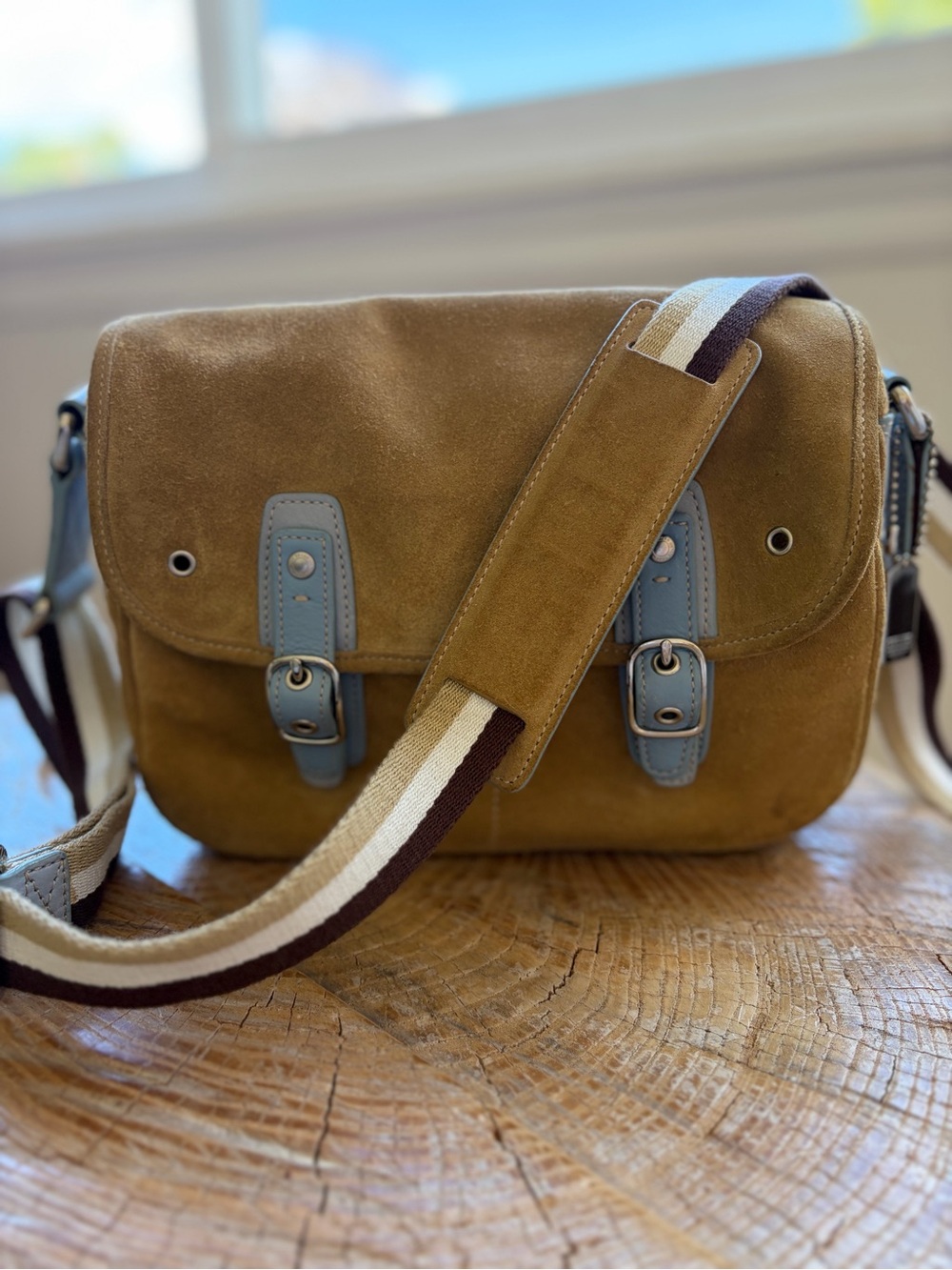 Y2K Suede Coach Hampton Suede Coach Field Bag